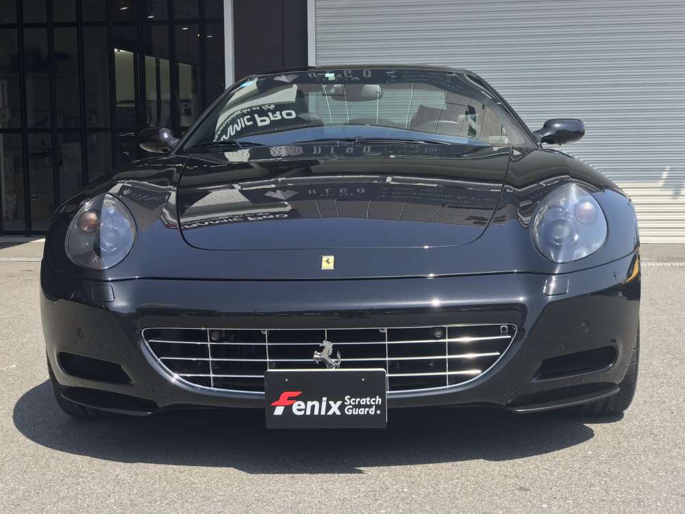 Ferrari612 Scaglietti Fenixクリアペイントプロテクションフィルム施工事例