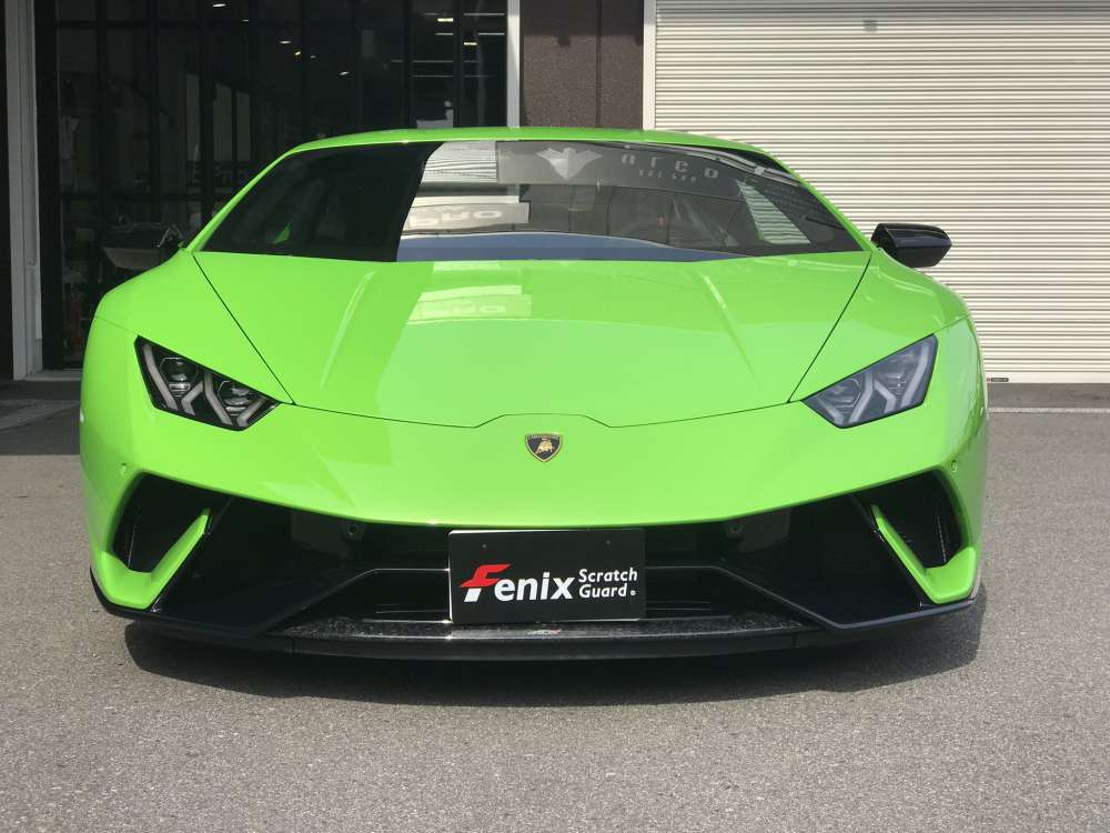 Lamborghini Huracan Performantel Fenixクリアペイントプロテクションフィルム施工事例