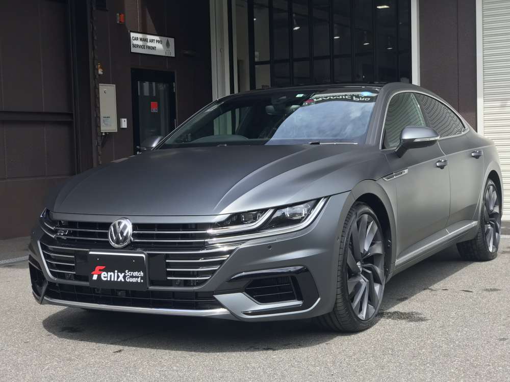 VW Arteon Fenix Scratch Guard カラーペイントプロテクションフィルムマットグレーオールペイント【色替え】施工事例